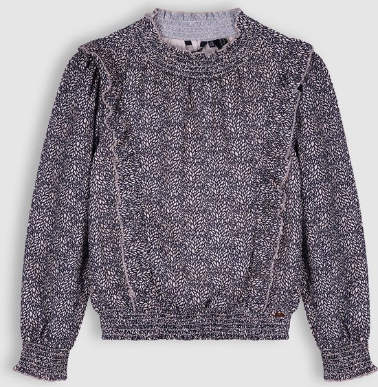 Meisjes blouse AOP - Tommy - Navy blauw