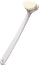 Rugborstel Douche met Steel - Droogborstel - Wit - 14,6 inch