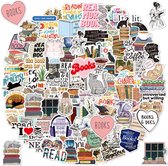 100 Autocollants de Boeken pour les amateurs de livres - Autocollants de livres pour ordinateur portable, mobile, mur, calendrier, etc. - Idéal pour les rats de bibliothèque et les enseignants
