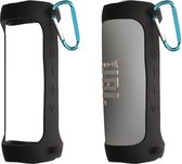 kwmobile siliconen hoesje voor mini-speaker - geschikt voor JBL Flip 6 / Flip 5 - Flexibel materiaal - Speakercase in zwart
