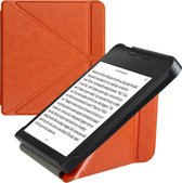 Étui kwmobile compatible avec Kobo Libra 2 - Avec support - Housse pour liseuse électronique en cuir artificiel - En orange