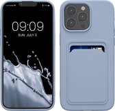 kwmobile telefoonhoesje geschikt voor iPhone 15 Pro Max - Hoesje met pasjeshouder - TPU case in lavendel