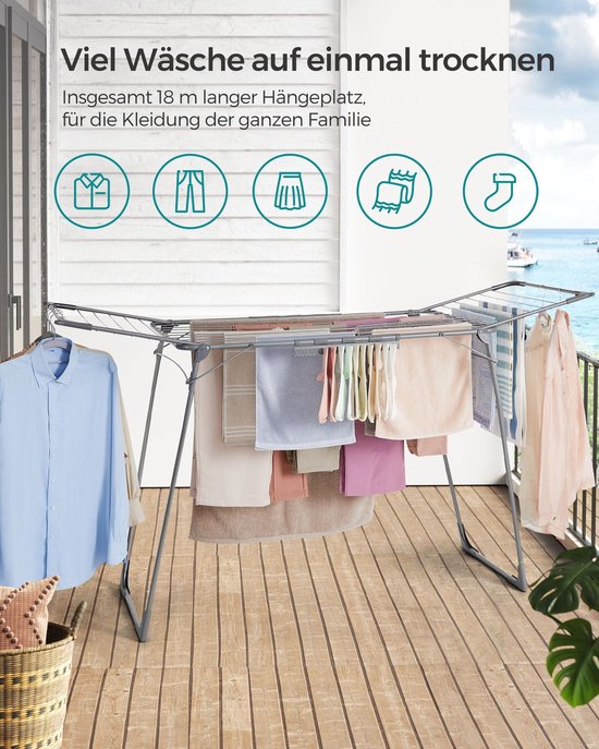 Sockentrockner Mit 32 Clips - Faltbarer Wäscheständer Für Socken & Wäsche