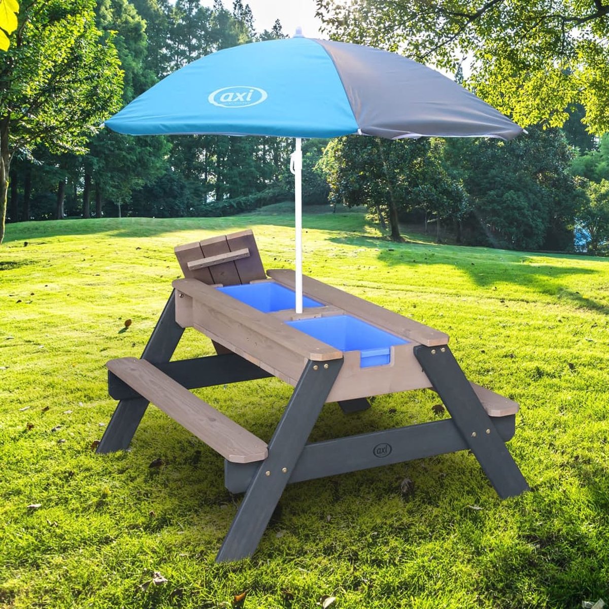 AXI Nick Zand & Water Picknicktafel in Antraciet/Grijs - Verstelbare Parasol - FSC Hout - Picknick tafel voor kinderen van hout — afbeelding 21