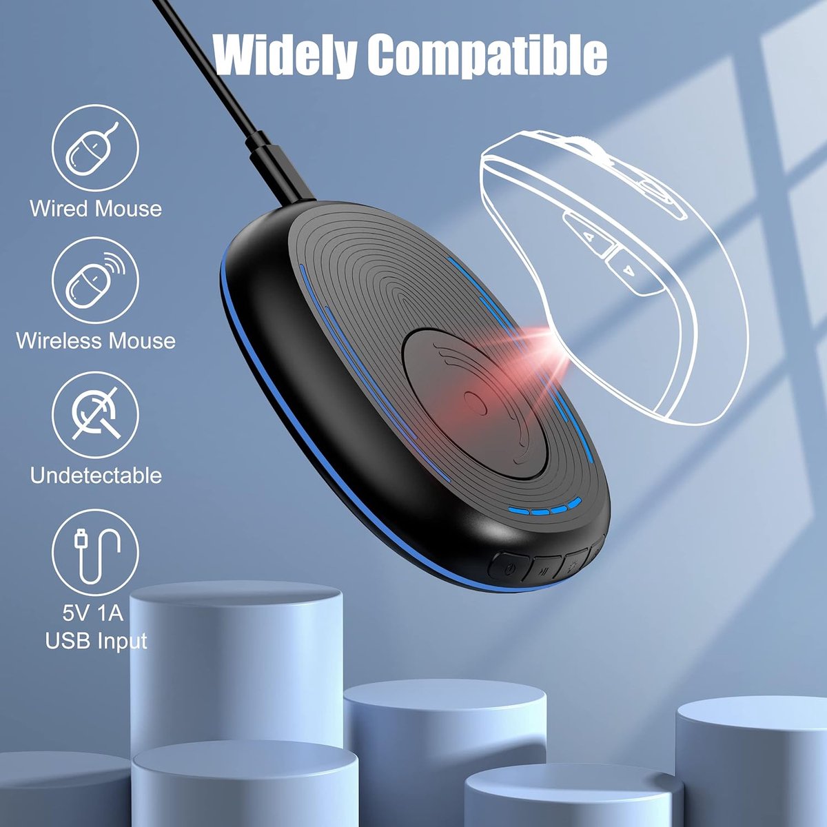 Mouse Jiggler- Muis beweger-Niet-detecteerbaar muisbewegingsapparaat