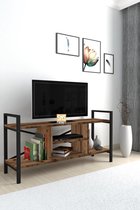 TV-meubel - TV-meubel met plank - Televisiemeubel - Tv Kasten - Tv-standaard Plank - Tv-eenheid - Televisiestandaard - Lidia/Bruine - 120 cm