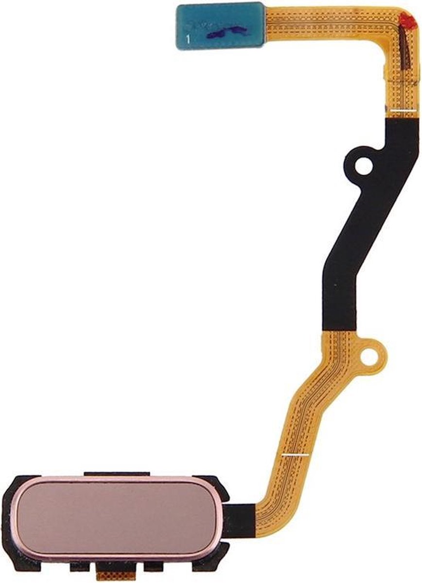Voor Samsung Galaxy S7 Edge home button flexkabel - rose goud