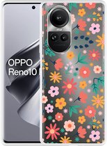 Cazy Hoesje geschikt voor Oppo Reno10 Pro 5G Always have flowers