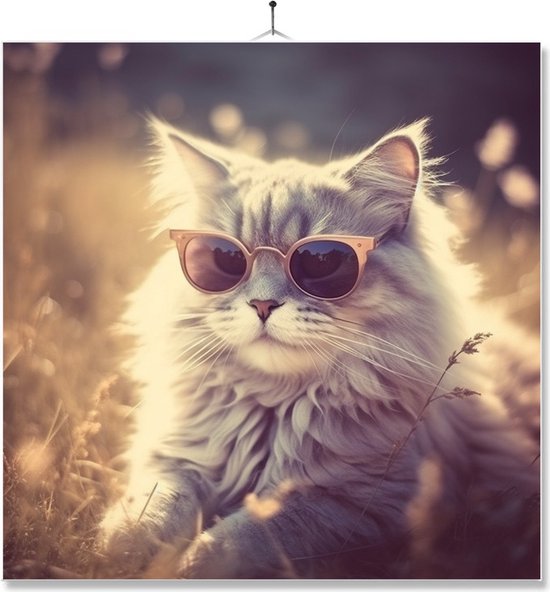 Carrelage Avec Impression | Chat avec des lunettes