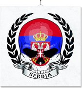 Tegel Met Opdruk | Schedel | Vlag | Servië