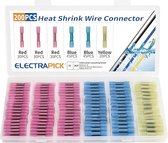 ELECTRAPICK 200 stuks krimpconnectoren - Waterdichte geïsoleerde elektrische aansluitklemmen set - Elektrische draadkrimpconnector