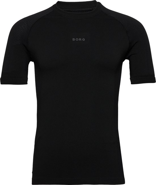Björn Borg running seamless T-shirt - zwart - Maat: