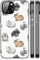 Dierenprint Telefoonhoesje geschikt voor Apple iPhone 14 Konijntjes