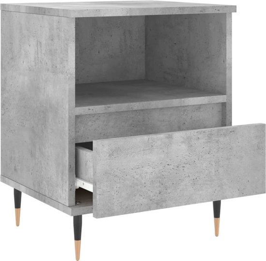vidaXL-Nachtkastjes-2-st-40x35x50-cm-bewerkt-hout-betongrijs