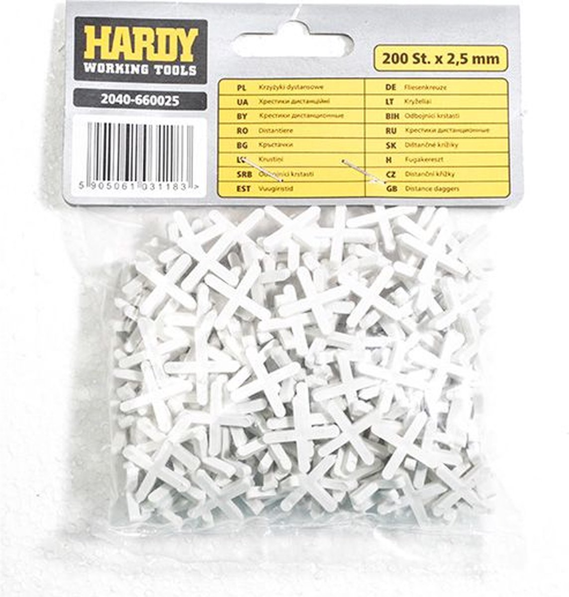 HARDY Tegelkruis 2,5mm