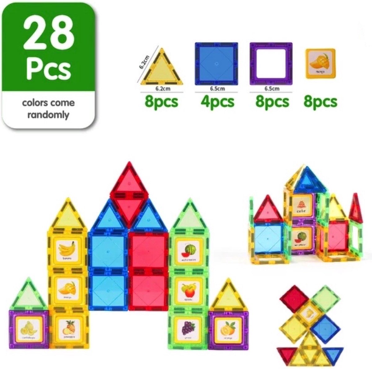 Covie Magnetische bouwstenen Speelgoed Voor kinderen Magneetspeelgoed 28 pcs