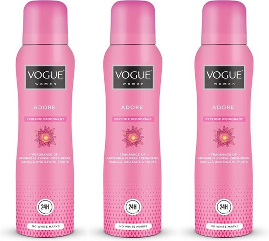 Vogue Deo Spray Adore - 3 x 150 ml