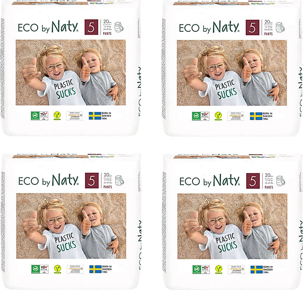 Goedkoopste Naty Luierbroekjes Maat 5 (4x20