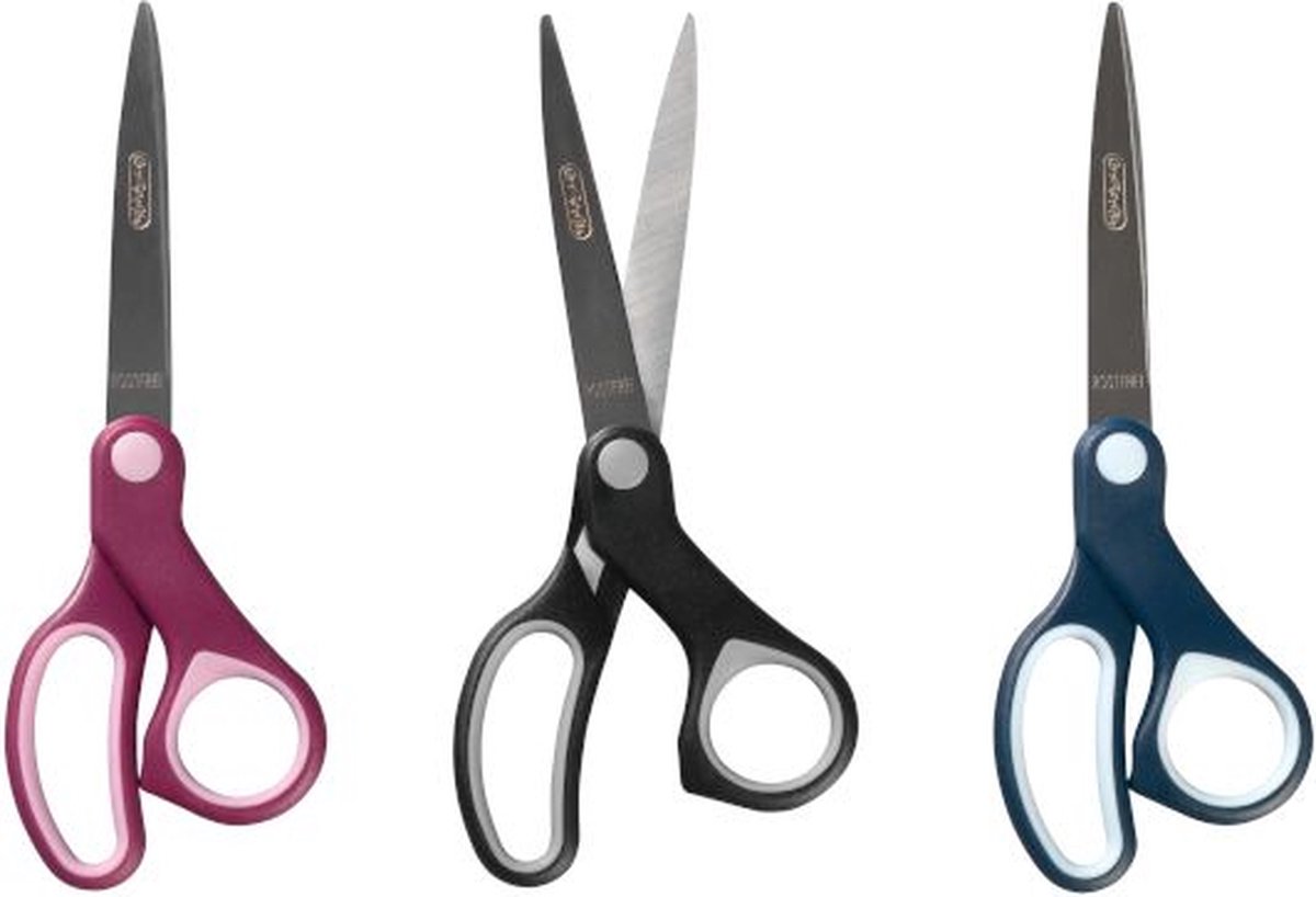 Herlitz 08740102 Rechte knip Roze, Roestvrijstaal buro- & knutselschaar