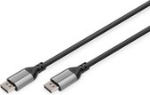 Digitus DB-340105-010-S DisplayPort Adapter [1x DisplayPort stekker - 1x DisplayPort stekker] Zwart Afgeschermd, Rond 1