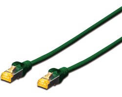 Digitus Dk-1644-A-0025/G Rj45 Netwerk Aansluitkabel Cat 6A S/Ftp 0.25 M Groen Halogeenvrij Verdraaide Paren Snagless Vlambestendig