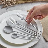 Bol.com Karaca Orion Zilveren bestekset 60 delen voor 12 personen staal eetbestek tafelbestek bestek messen vorken lepels taartv... aanbieding