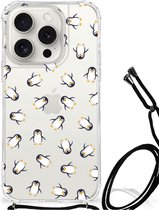 Coque en silicone transparente adaptée à iPhone 15 Pro Pingouin