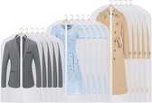 Kledingzak pak met ritssluiting, 15 stuks transparante kledingzakken voor pakken, jurken, jassen, overhemden, avondjurken, kledinghoes in 3 maten (80 cm, 100 cm, 120 cm)