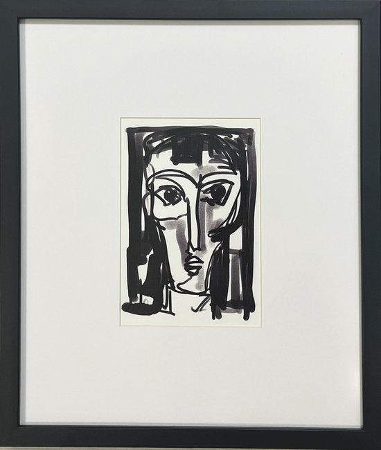 Double T Concept - Wall Art no : 5 - Muurdecoratie - Zwart Wit - 3d Art - 38 x 43cm