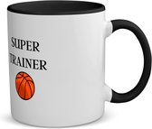 Akyol - super trainer koffiemok - theemok - zwart - Sport - coach - basketbal - trainer - geschenk - verjaardag - love gift - 350 ML inhoud
