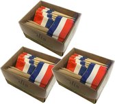 Prikkers met hollandse vlag hout - 3 x 150 stuks