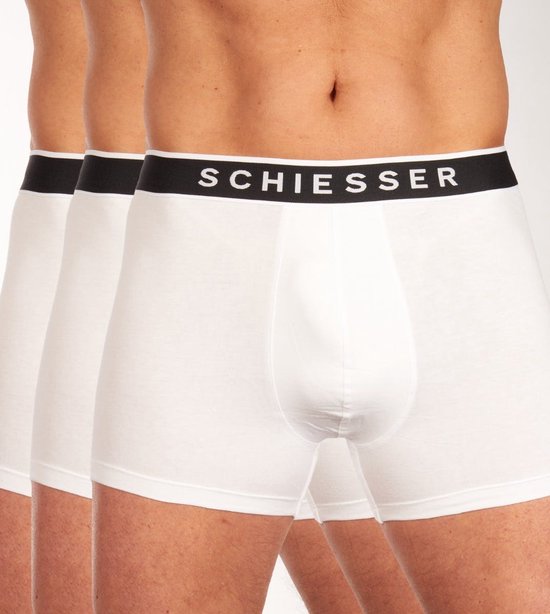 Schiesser 95/5 Organic Heren Shorts - Wit - 3 pack - Maat S
