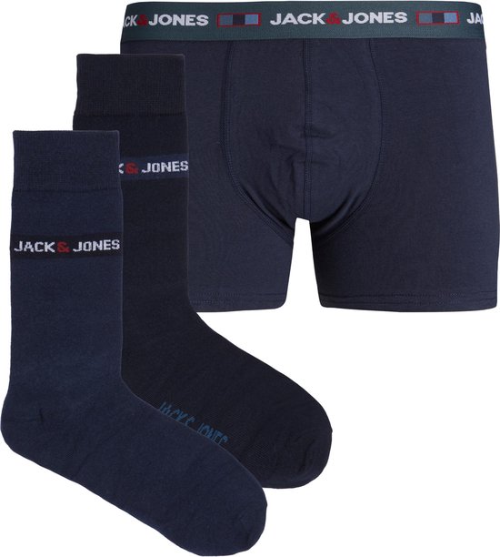 Jack & Jones Heren Kerst Giftbox JACDNA LOGO Donkerblauw - Maat L