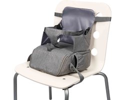 Dooky Stoelverhoger Baby & Kind – Reisstoel met 3-Puntsveiligheidstuigje – Lichtgewicht & Draagbaar – Met Opbergvak – 31x30x16 cm