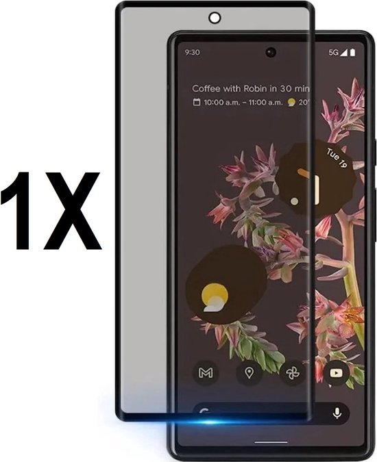 Screenz® - PRIVACY Screenprotector geschikt voor Google Pixel 7A - Tempered glass Screen protector geschikt voor Google Pixel 7A - Beschermglas - Privé Glasplaatje