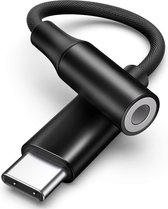 USB-C vers Jack 3,5 MM - Qualité Son HiFi - Aluminium - Câble Aux Samsung - Adaptateur USB Type-C vers Prise Casque 3,5 mm - Zwart