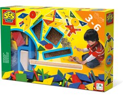 foto van SES - Hamertje Tik - original - Montessori speelgoed - originele set met basis vormen