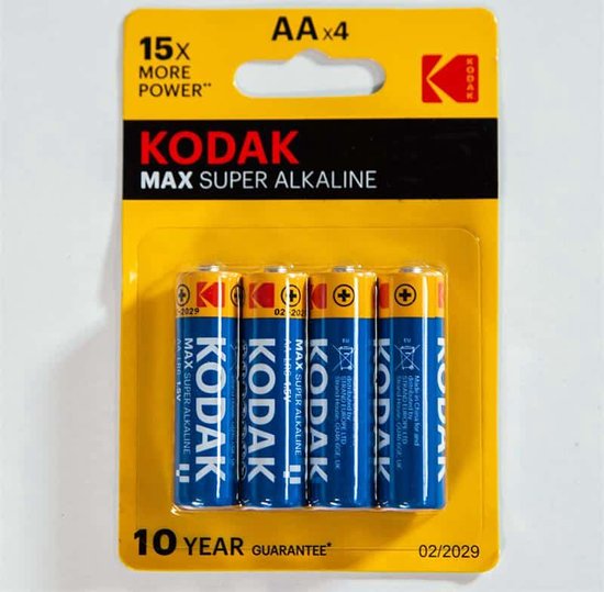 KODAK | Kodak Max Alkaline Battery Aa Lr6 Blister * 4