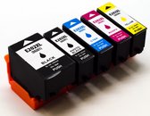 Inktdag inktcartridges voor Epson 202, Epson 202xl multipack van 5 kleuren (1*zwart, 1*foto zwart, 1*C/M/Y) Multipack van 5 cartridges voor Expression Premium XP 6000, XP 6005, XP 6100 en XP 6105