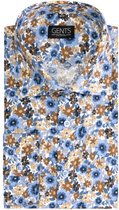 Gents - Print bloemetje bruin-blauw - Maat M