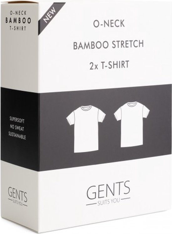 Gents - T-shirts 2 pack bamboe O-hals - Maat XXL