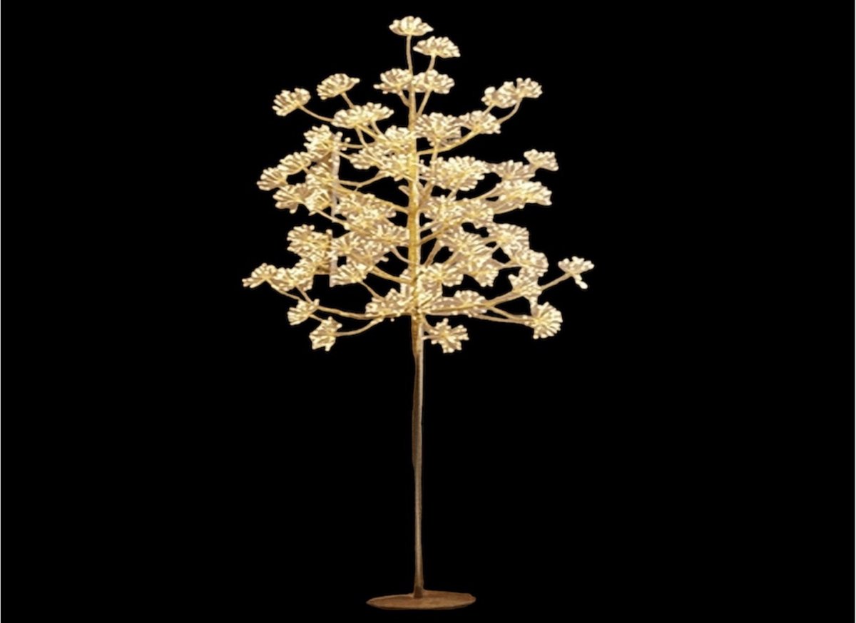 WinQ! Kerstboom Goud met led-verlichting (1568stuks) op 220V - Kerstboomverlichting 180cm hoog