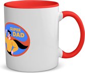 Akyol - tasse à café super papa - tasse à thé - rose - Père - Papa - Fête des Pères - cadeau - anniversaire - cadeau - contenu 350 ML