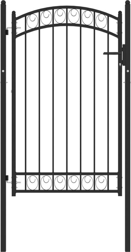 vidaXL Hekpoort Dubbele Deur 400x225 cm Zwart