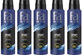 FA Deospray - Sport - Deodorant - 5x 150 ml - Voordeelverpakking