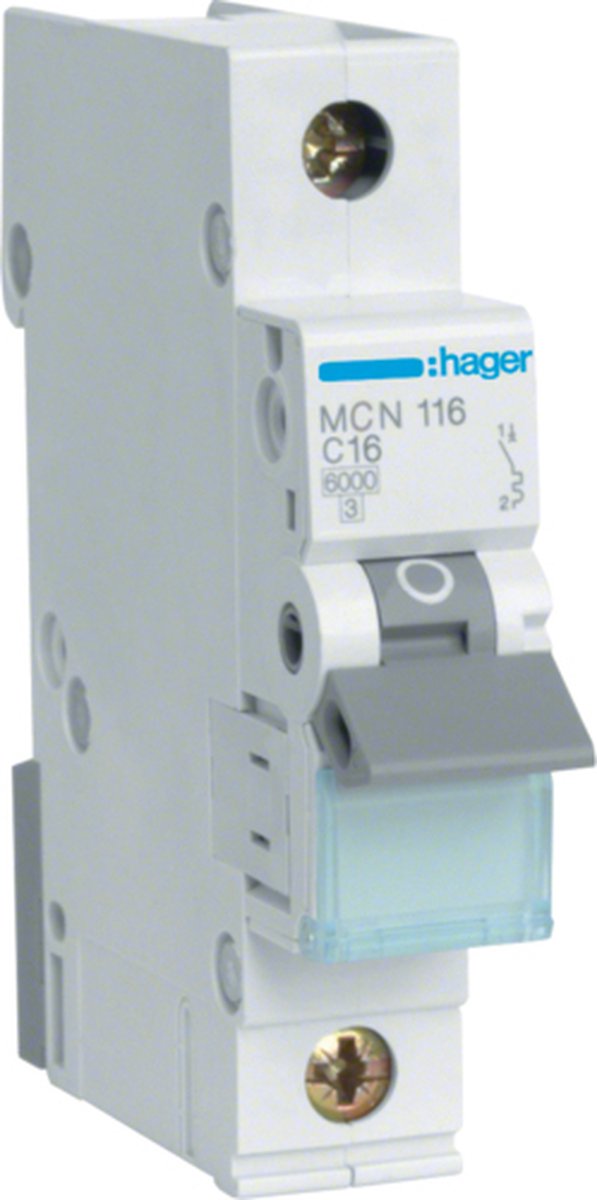 Hager MCN116 Zekeringautomaat 1-polig 16 A