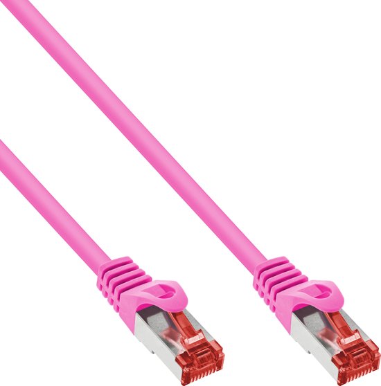 InLine 4043718125982 netwerkkabel 5 m Cat6 S/FTP (S-STP) Roze