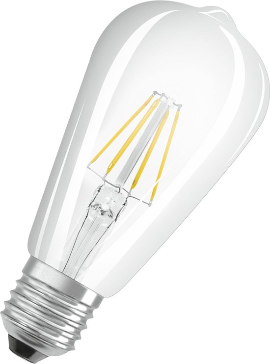 OSRAM 4058075434400 LED-lamp Energielabel E (A - G) E27 Peer 6.5 W = 60 W Warmwit (Ø x l) 64 mm x 143 mm 1 stuk(s)
