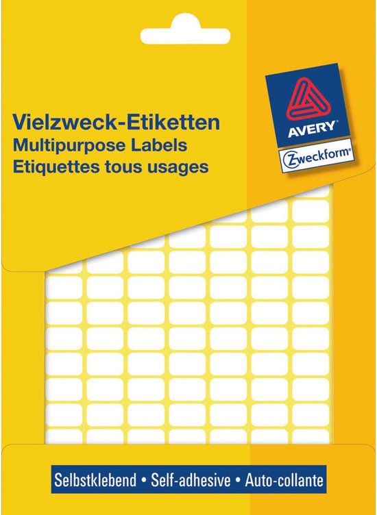 Avery Ovale etiketten bruin, permanent klevend OVKR18