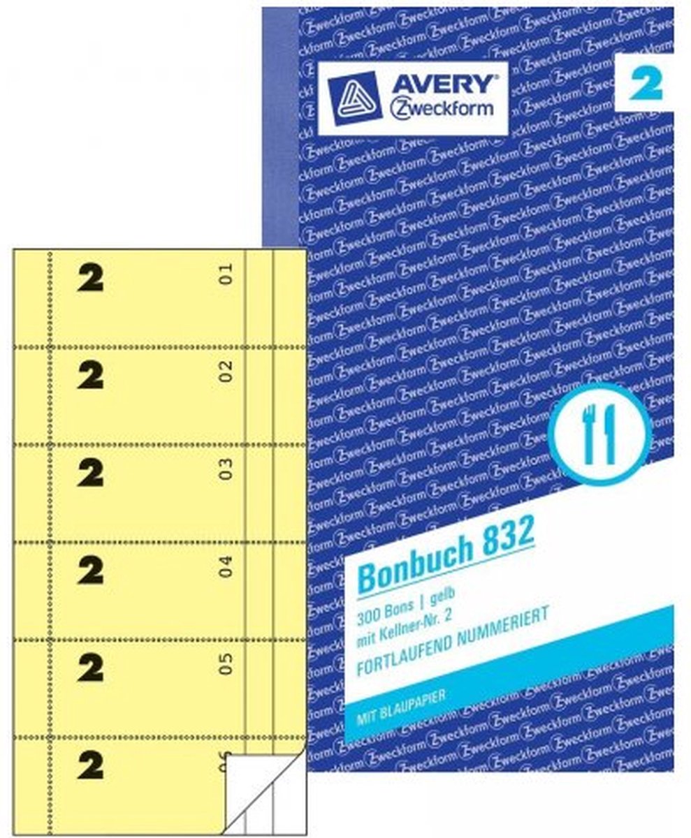 Avery 832 - 300 pc(s) - Yellow